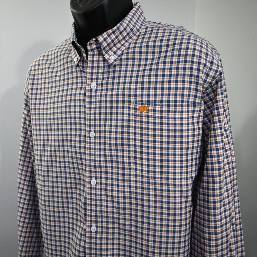 Mountian Khakis Dress Shirt Plaid Long Sleeve Button Up Mens Size XL